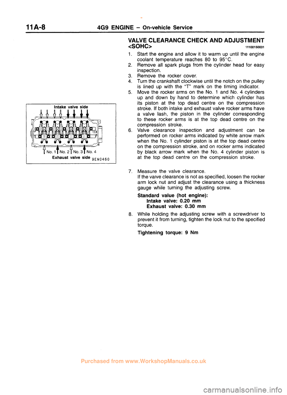MITSUBISHI CARISMA 1995  Workshop Manual 
 
www.WorkshopManuals.co.uk

 
Purchased from www.WorkshopManuals.co.uk 