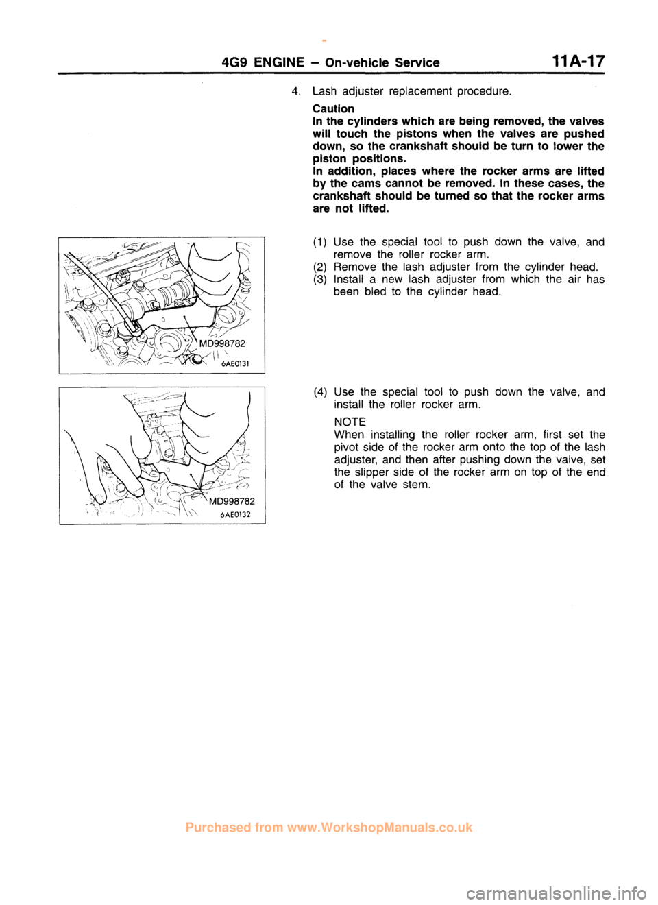 MITSUBISHI CARISMA 1995  Workshop Manual 
 
www.WorkshopManuals.co.uk

 
Purchased from www.WorkshopManuals.co.uk 
