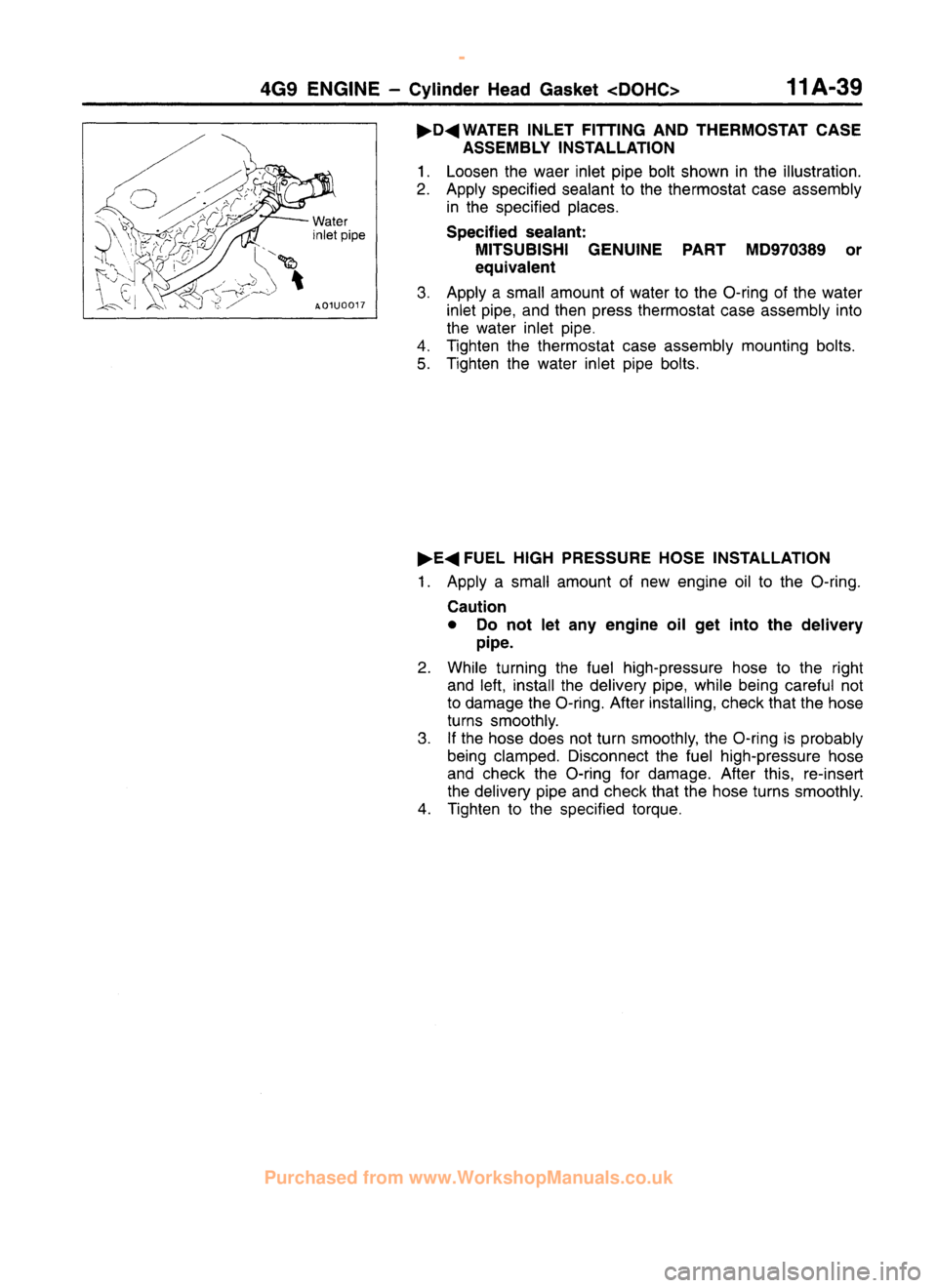 MITSUBISHI CARISMA 1995  Workshop Manual 
 
www.WorkshopManuals.co.uk

 
Purchased from www.WorkshopManuals.co.uk 