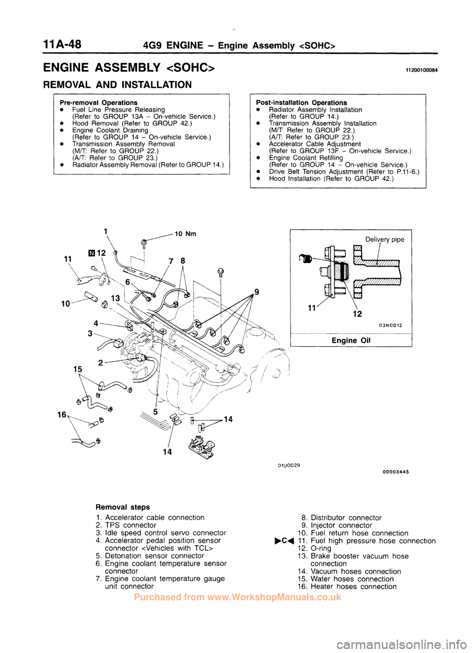 MITSUBISHI CARISMA 1995  Workshop Manual 
 
www.WorkshopManuals.co.uk

 
Purchased from www.WorkshopManuals.co.uk 