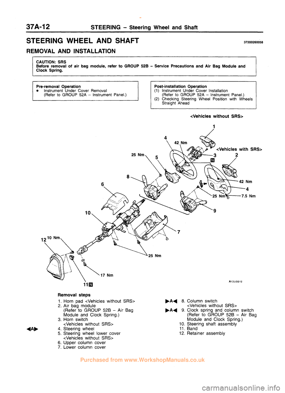 MITSUBISHI CARISMA 1995  Workshop Manual 
 
www.WorkshopManuals.co.uk

 
Purchased from www.WorkshopManuals.co.uk 