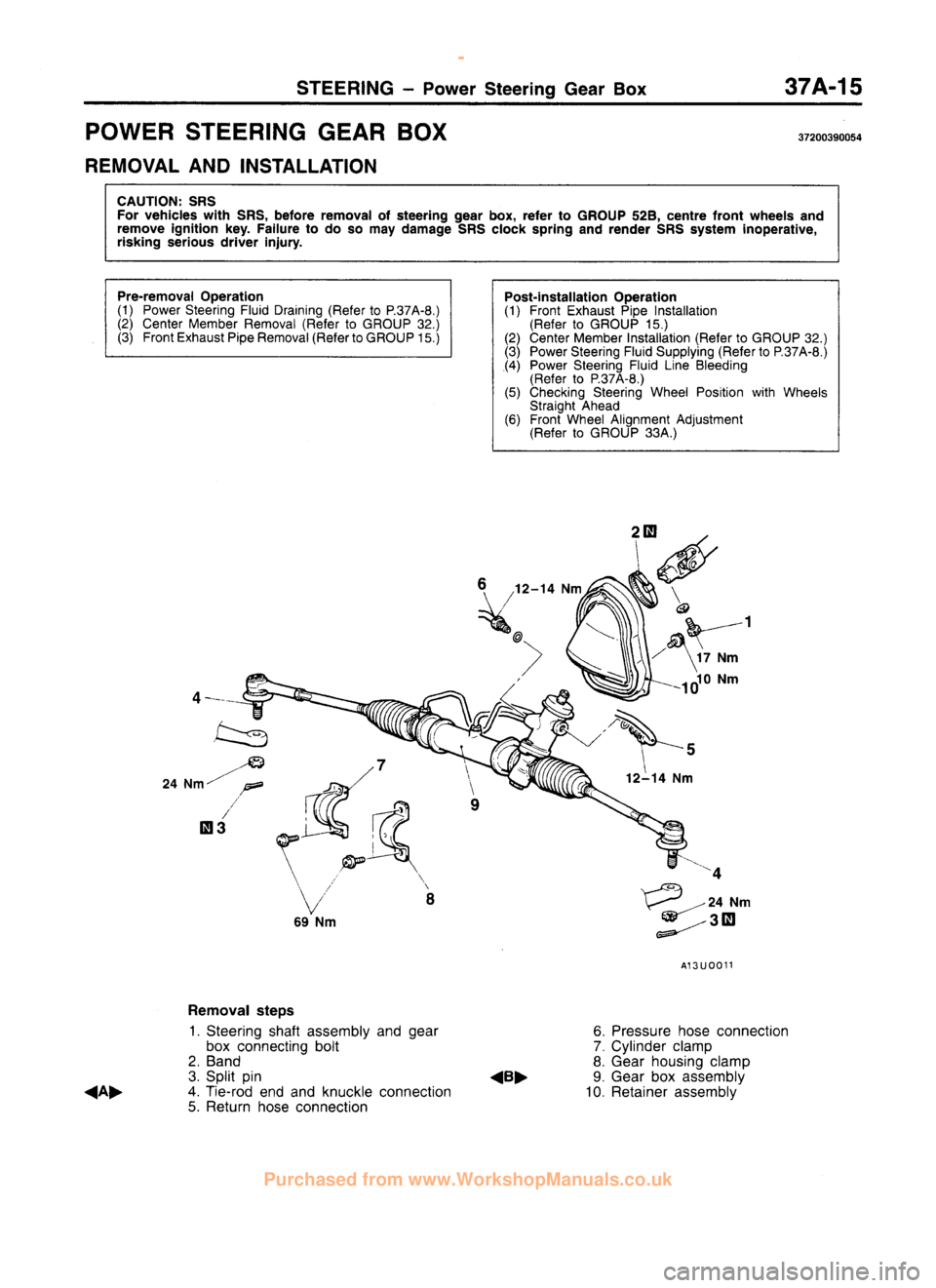 MITSUBISHI CARISMA 1995  Workshop Manual 
 
www.WorkshopManuals.co.uk

 
Purchased from www.WorkshopManuals.co.uk 