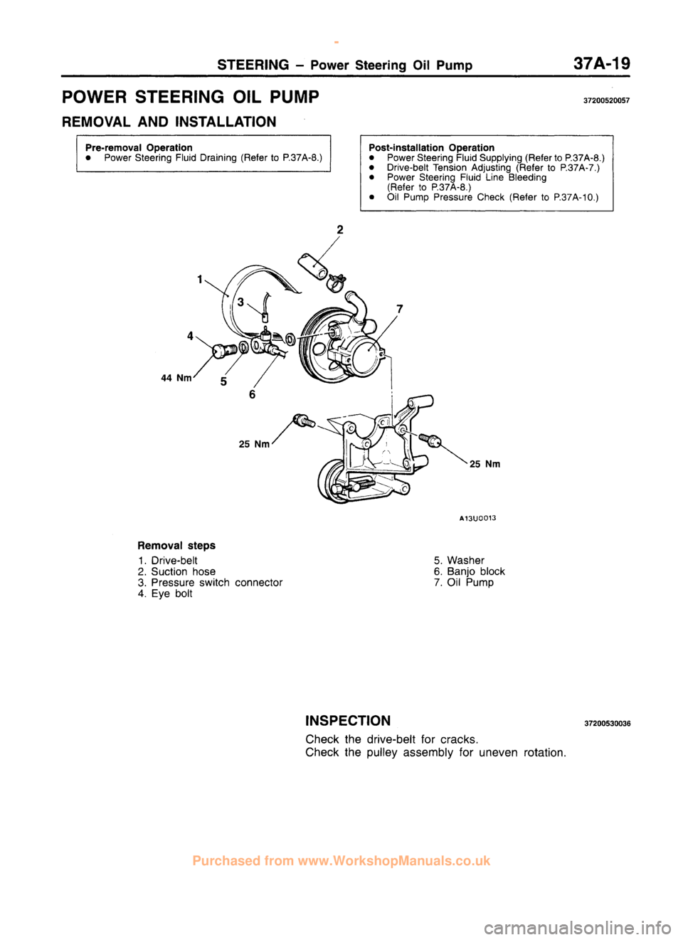 MITSUBISHI CARISMA 1995  Workshop Manual 
 
www.WorkshopManuals.co.uk

 
Purchased from www.WorkshopManuals.co.uk 