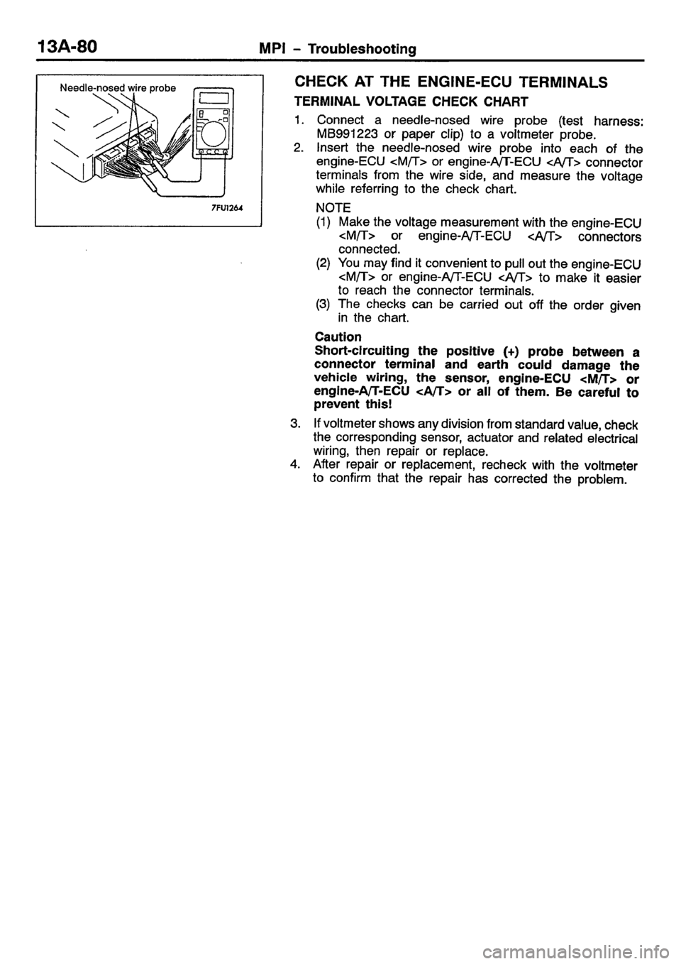 MITSUBISHI CARISMA 2001  Workshop Manual 