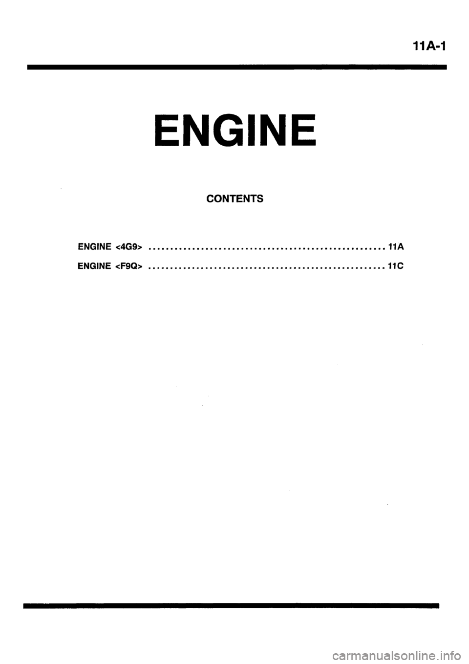 MITSUBISHI CARISMA 2001  Workshop Manual 