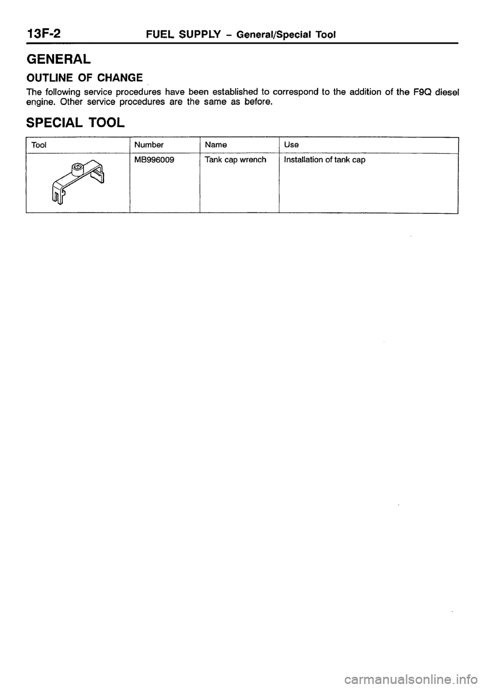 MITSUBISHI CARISMA 2001  Workshop Manual 