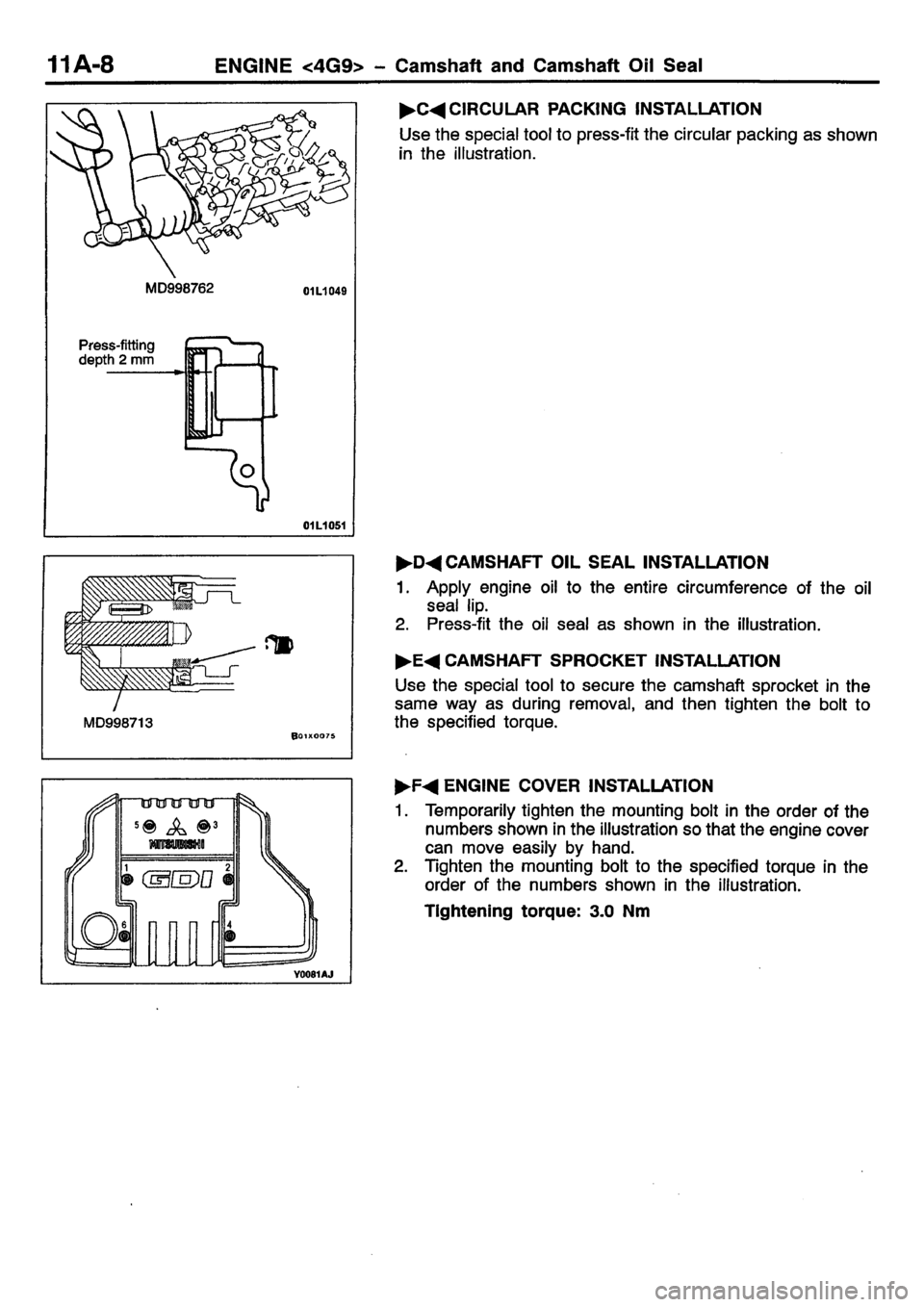 MITSUBISHI CARISMA 2001  Workshop Manual 