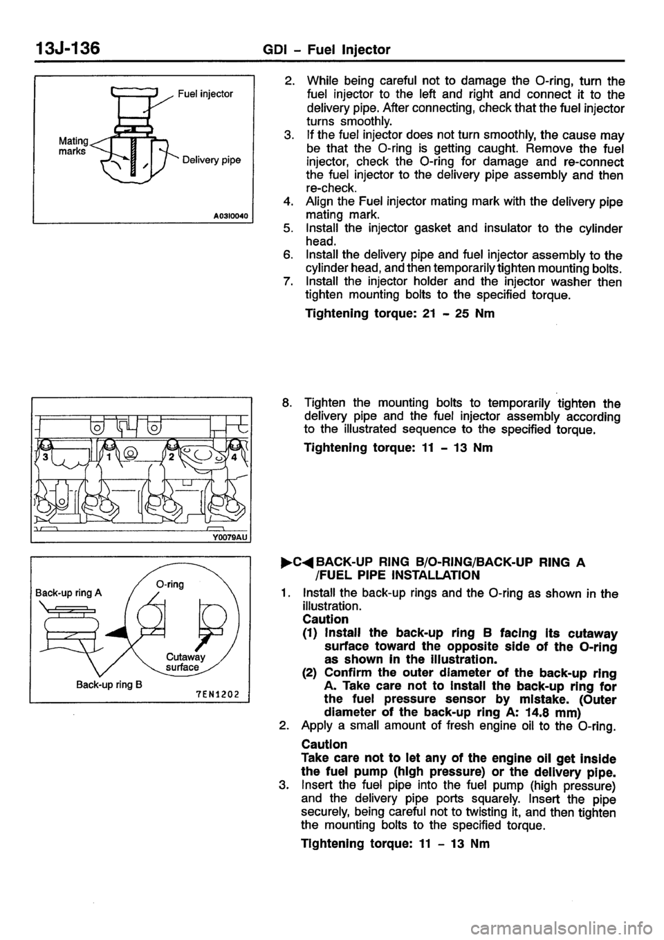 MITSUBISHI CARISMA 2001  Workshop Manual 