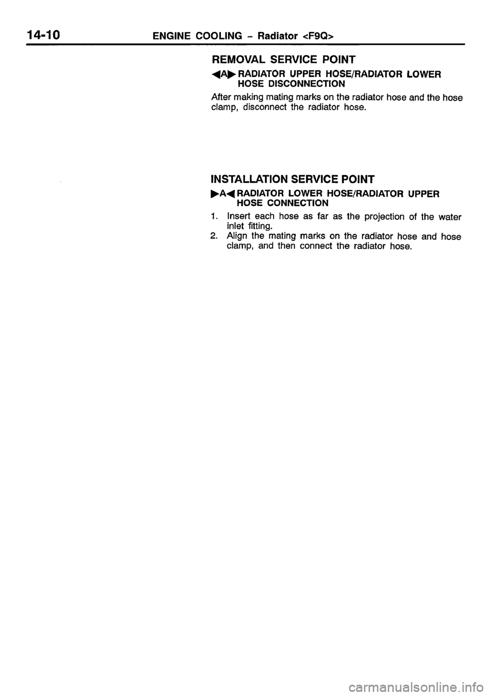 MITSUBISHI CARISMA 2001  Workshop Manual 