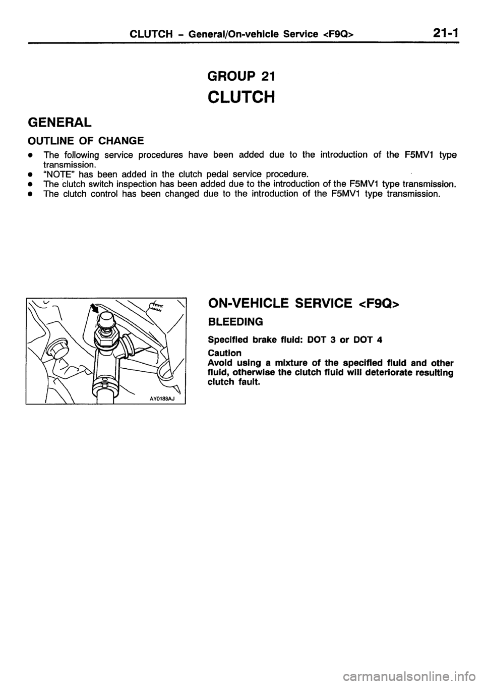 MITSUBISHI CARISMA 2001  Workshop Manual 