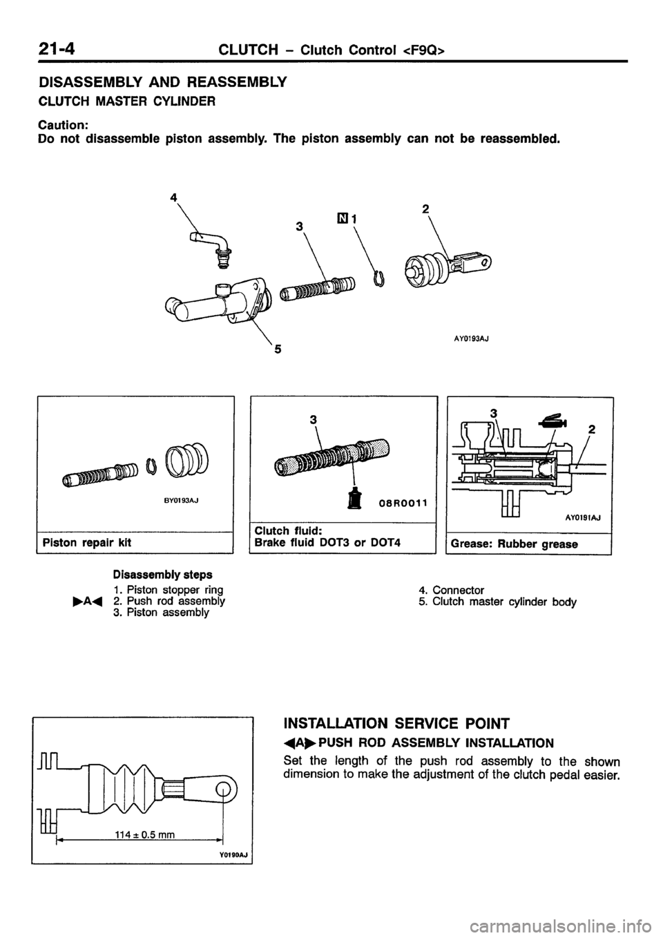 MITSUBISHI CARISMA 2001  Workshop Manual 