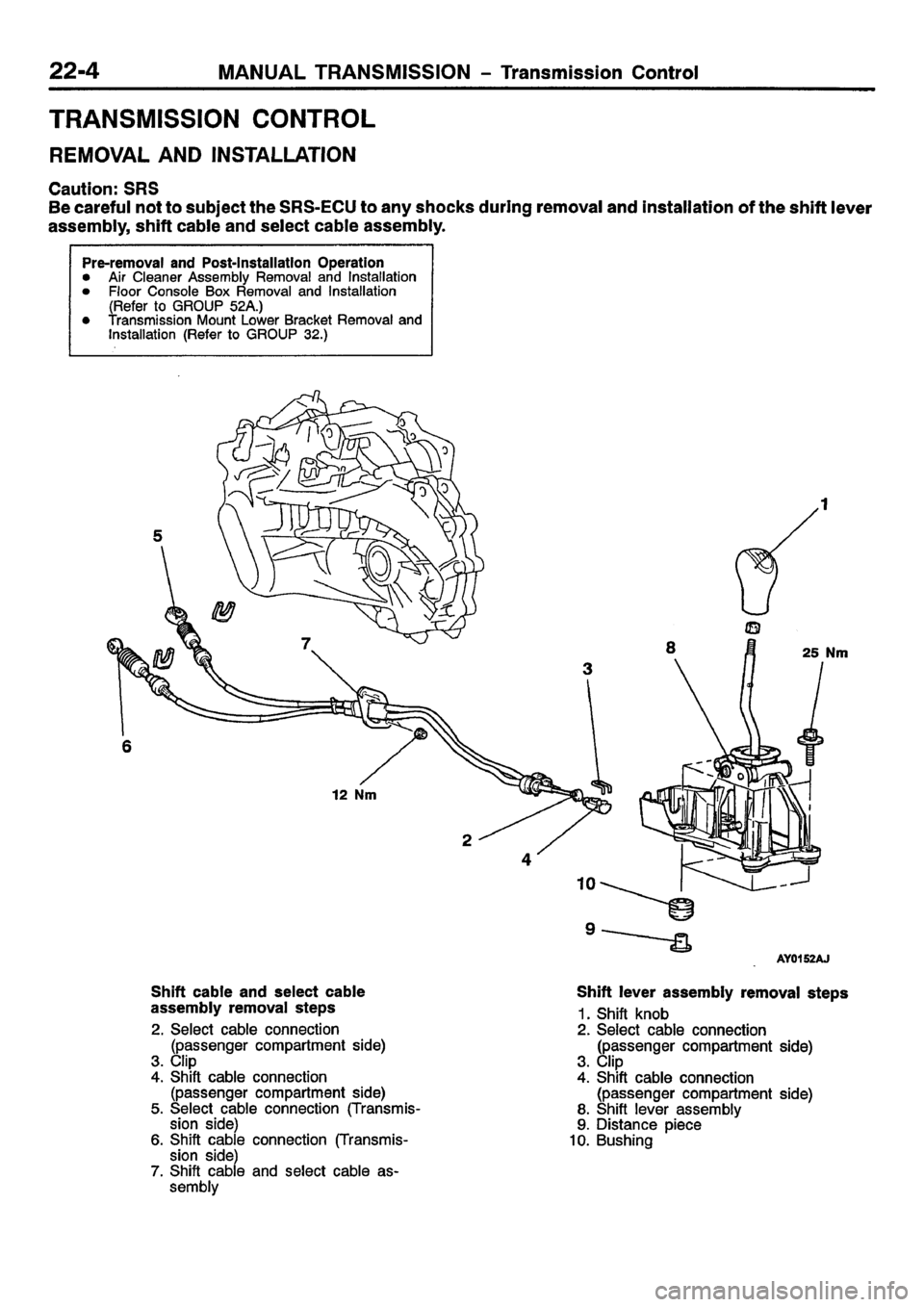 MITSUBISHI CARISMA 2001  Workshop Manual 