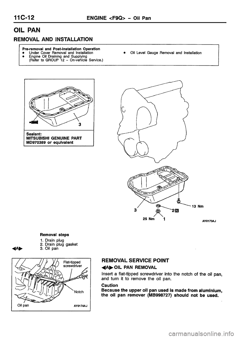MITSUBISHI CARISMA 2001  Workshop Manual 