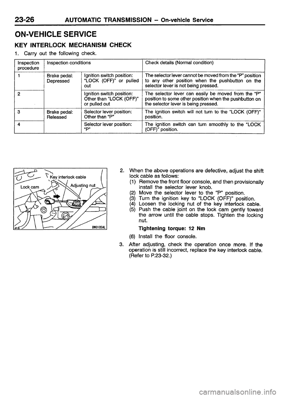 MITSUBISHI CARISMA 2001  Workshop Manual 