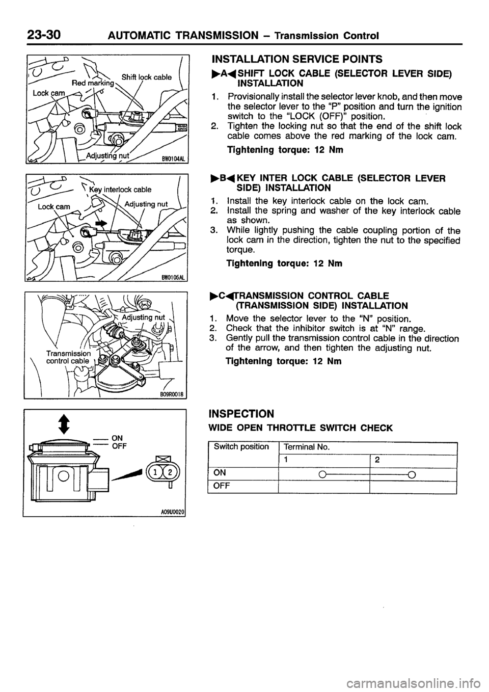 MITSUBISHI CARISMA 2001  Workshop Manual 