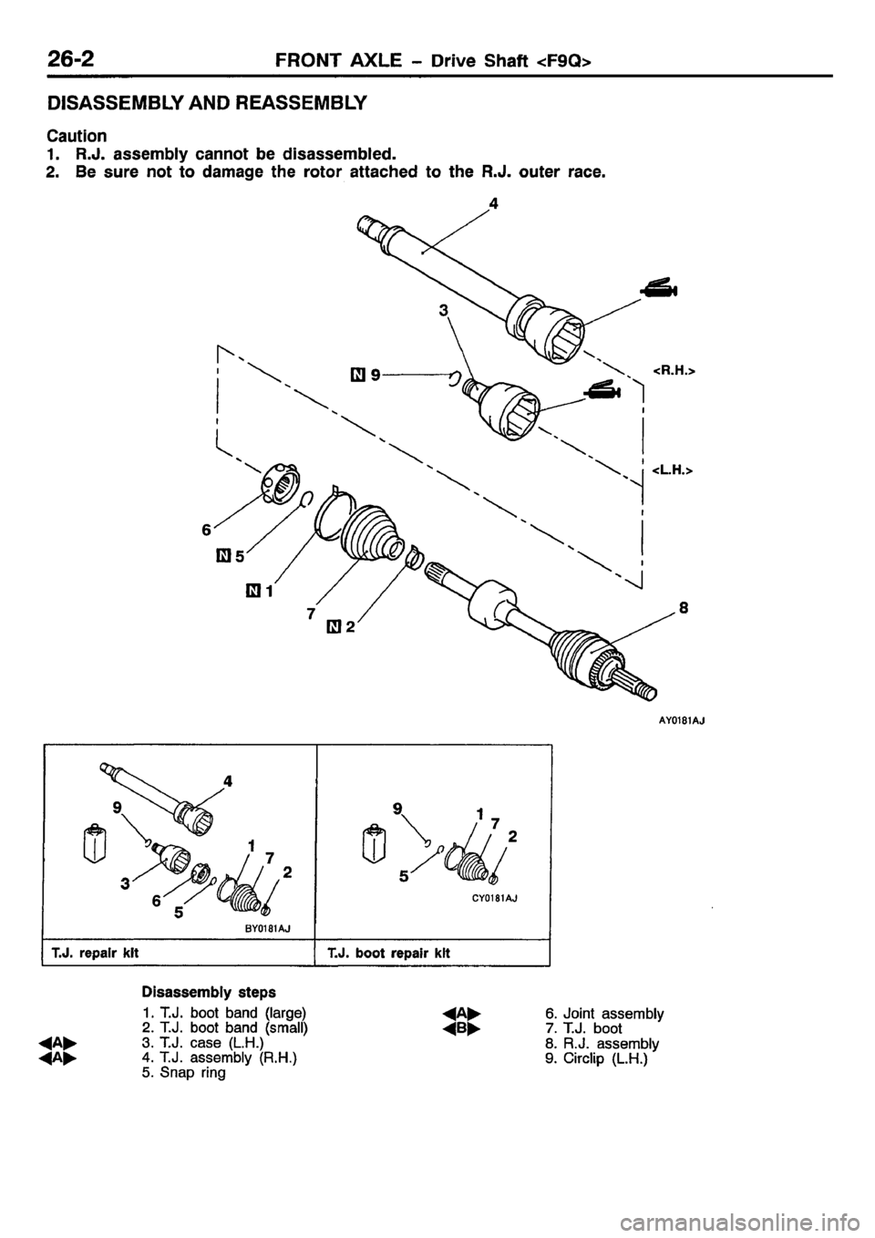 MITSUBISHI CARISMA 2001  Workshop Manual 