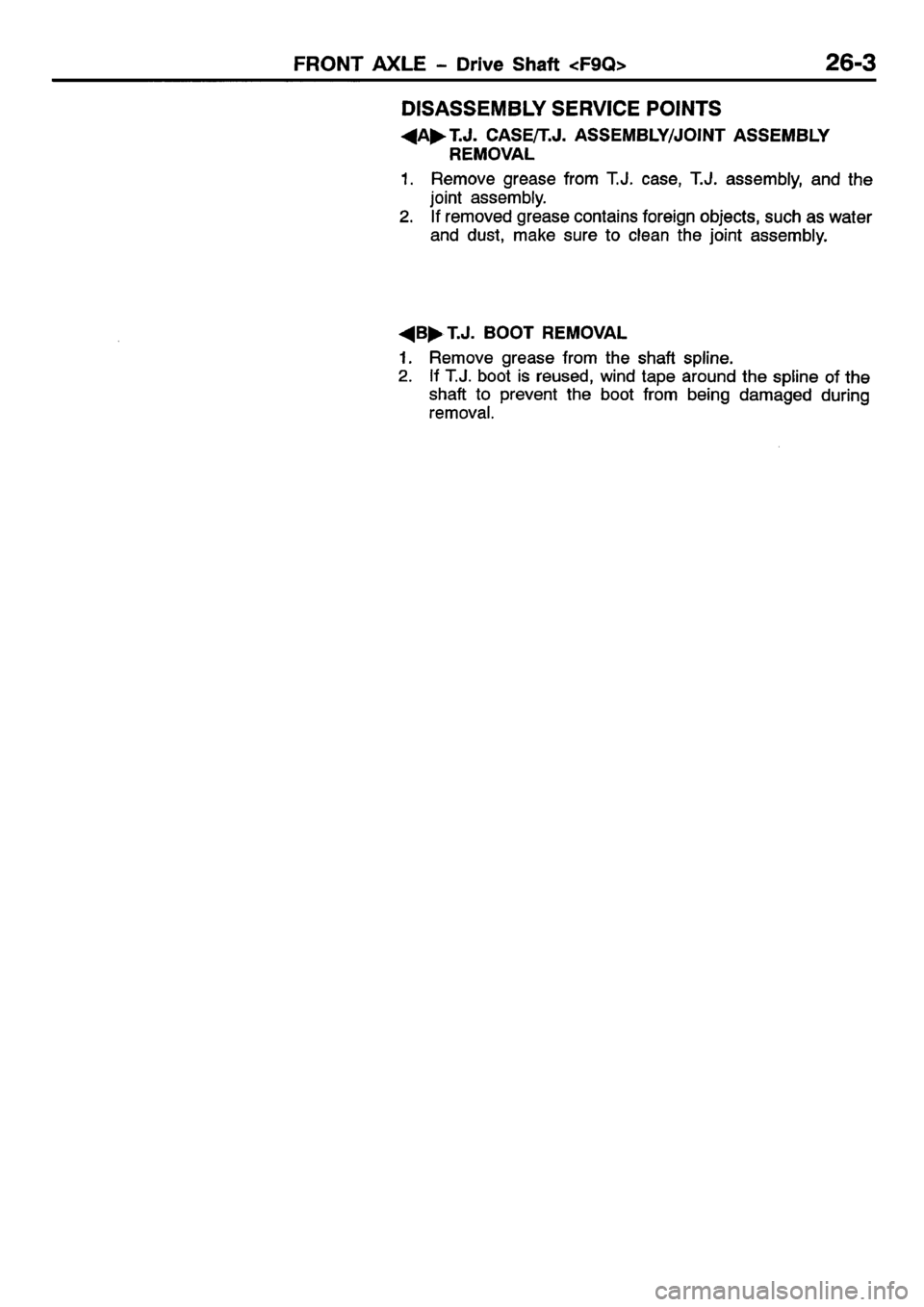 MITSUBISHI CARISMA 2001  Workshop Manual 