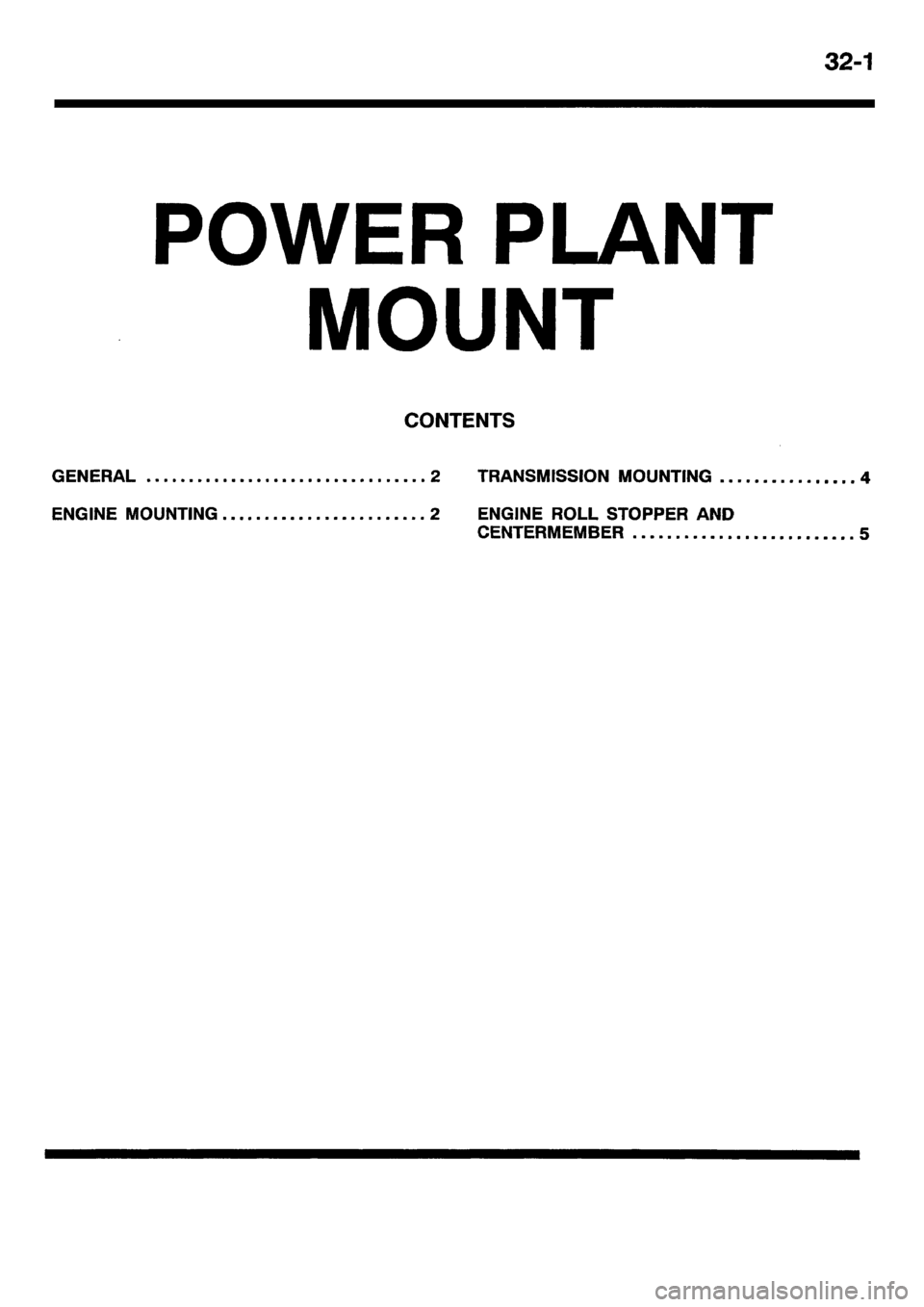 MITSUBISHI CARISMA 2001  Workshop Manual 