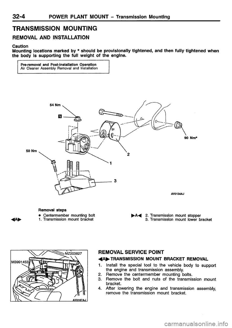 MITSUBISHI CARISMA 2001  Workshop Manual 