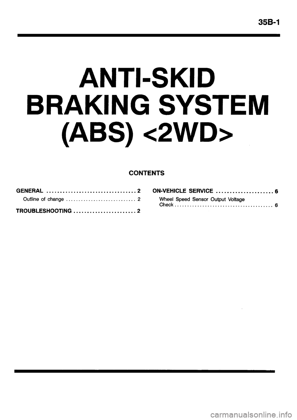 MITSUBISHI CARISMA 2001  Workshop Manual 