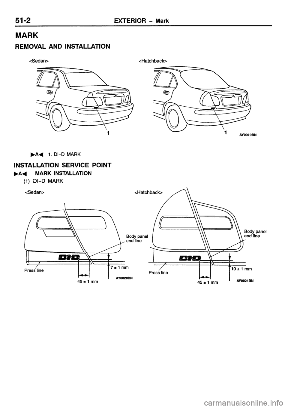 MITSUBISHI CARISMA 2001  Workshop Manual 