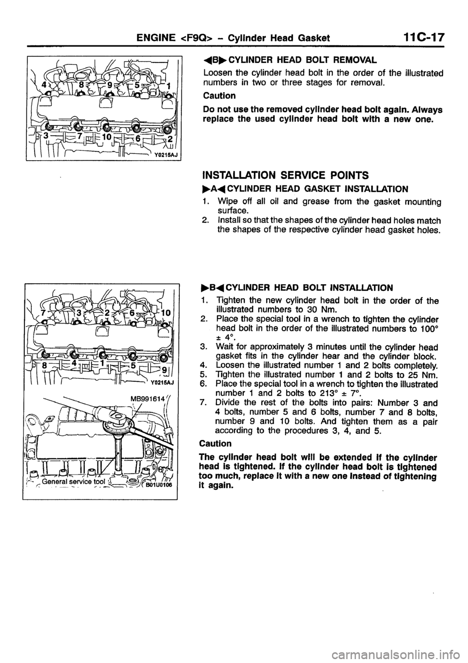 MITSUBISHI CARISMA 2001  Workshop Manual 