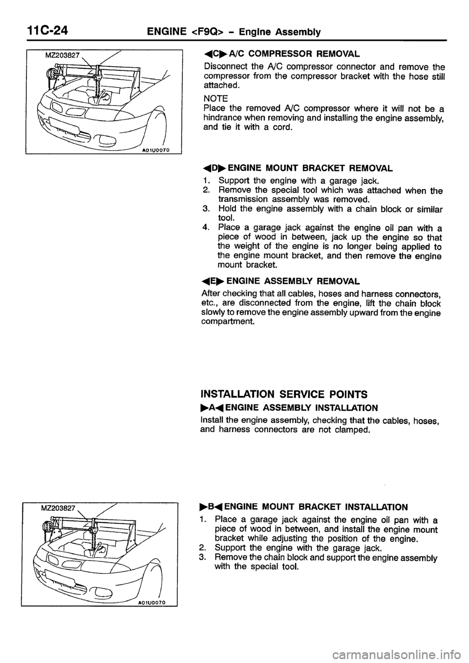 MITSUBISHI CARISMA 2001  Workshop Manual 