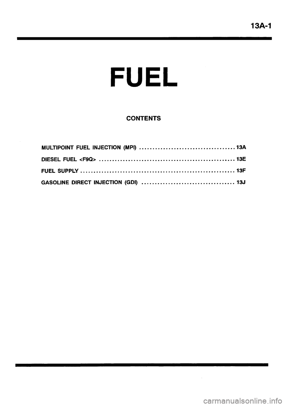 MITSUBISHI CARISMA 2001  Workshop Manual 