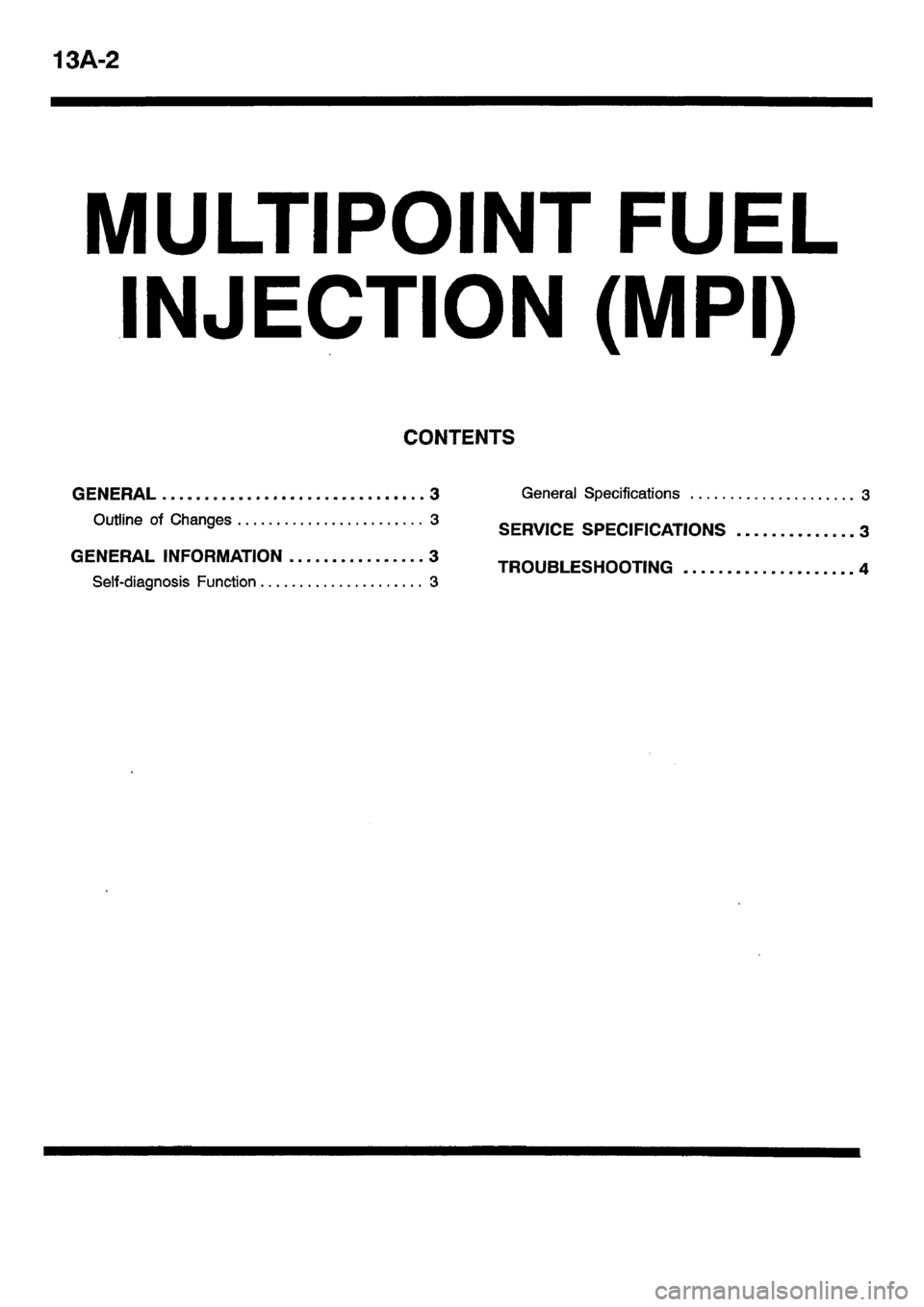 MITSUBISHI CARISMA 2001  Workshop Manual 