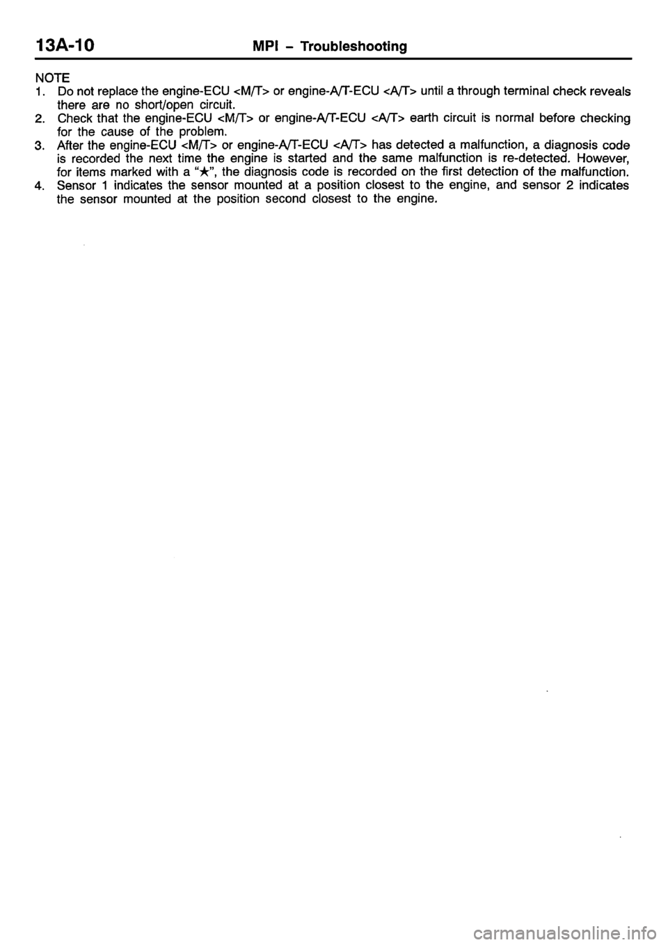 MITSUBISHI CARISMA 2001  Workshop Manual 