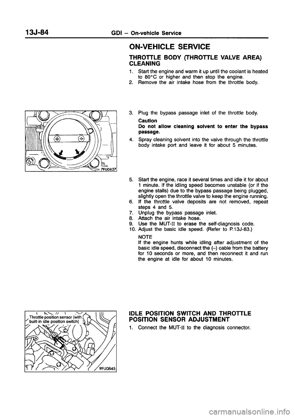 MITSUBISHI CARISMA 1998  Workshop Manual 