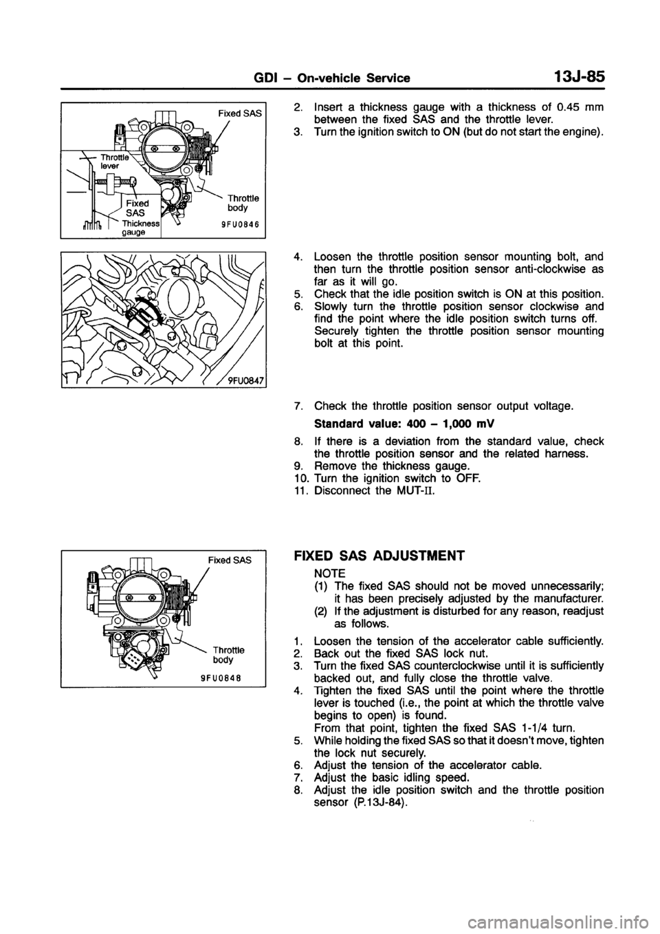 MITSUBISHI CARISMA 1998  Workshop Manual 