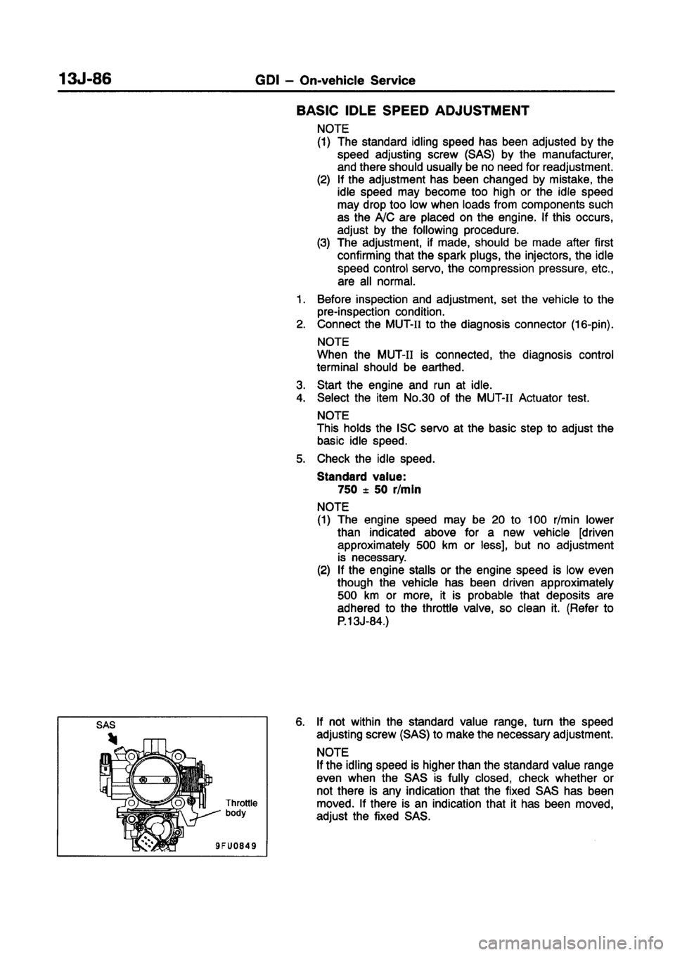 MITSUBISHI CARISMA 1998  Workshop Manual 
