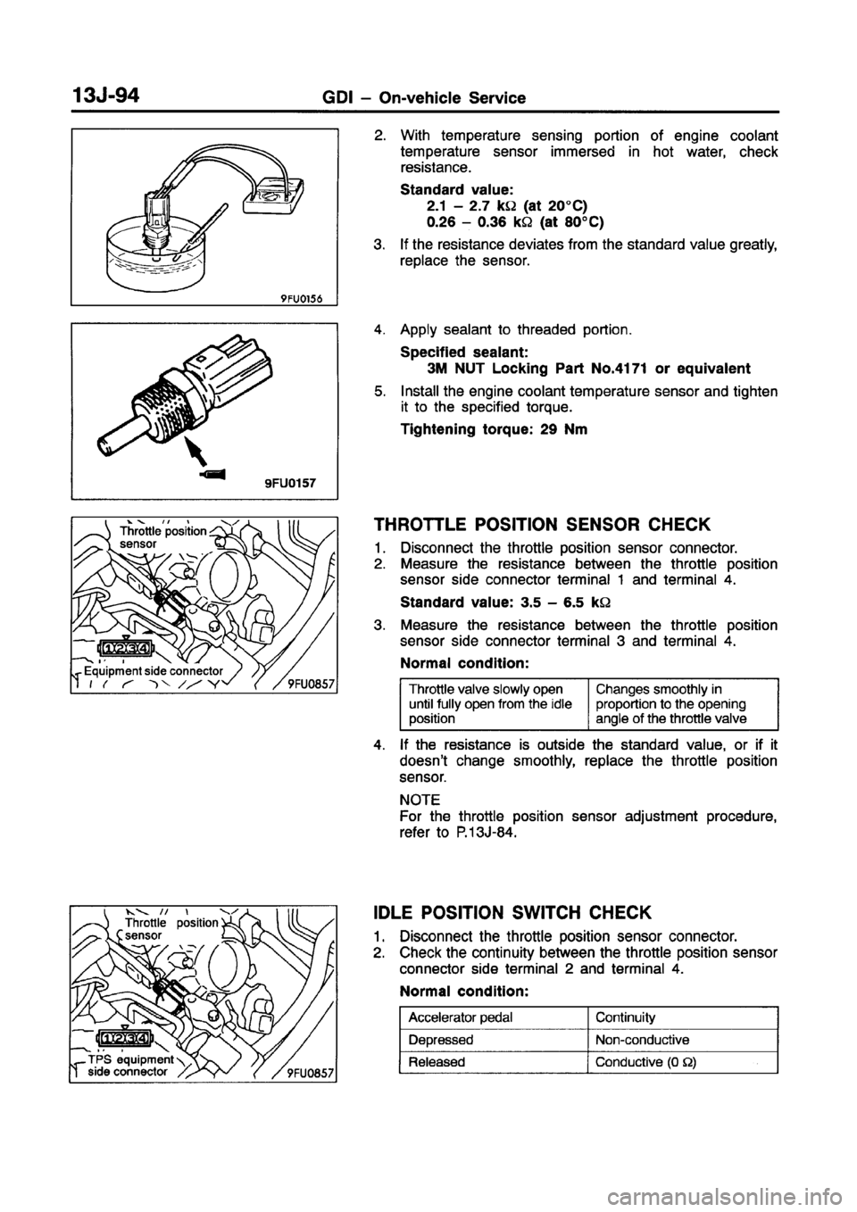 MITSUBISHI CARISMA 1998  Workshop Manual 