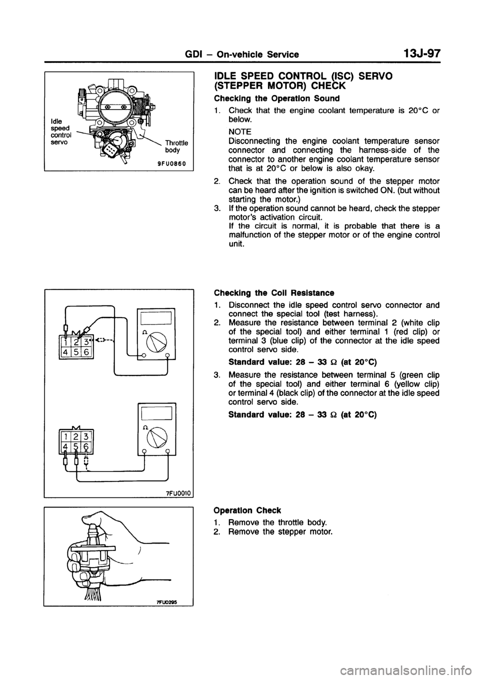 MITSUBISHI CARISMA 1998  Workshop Manual 