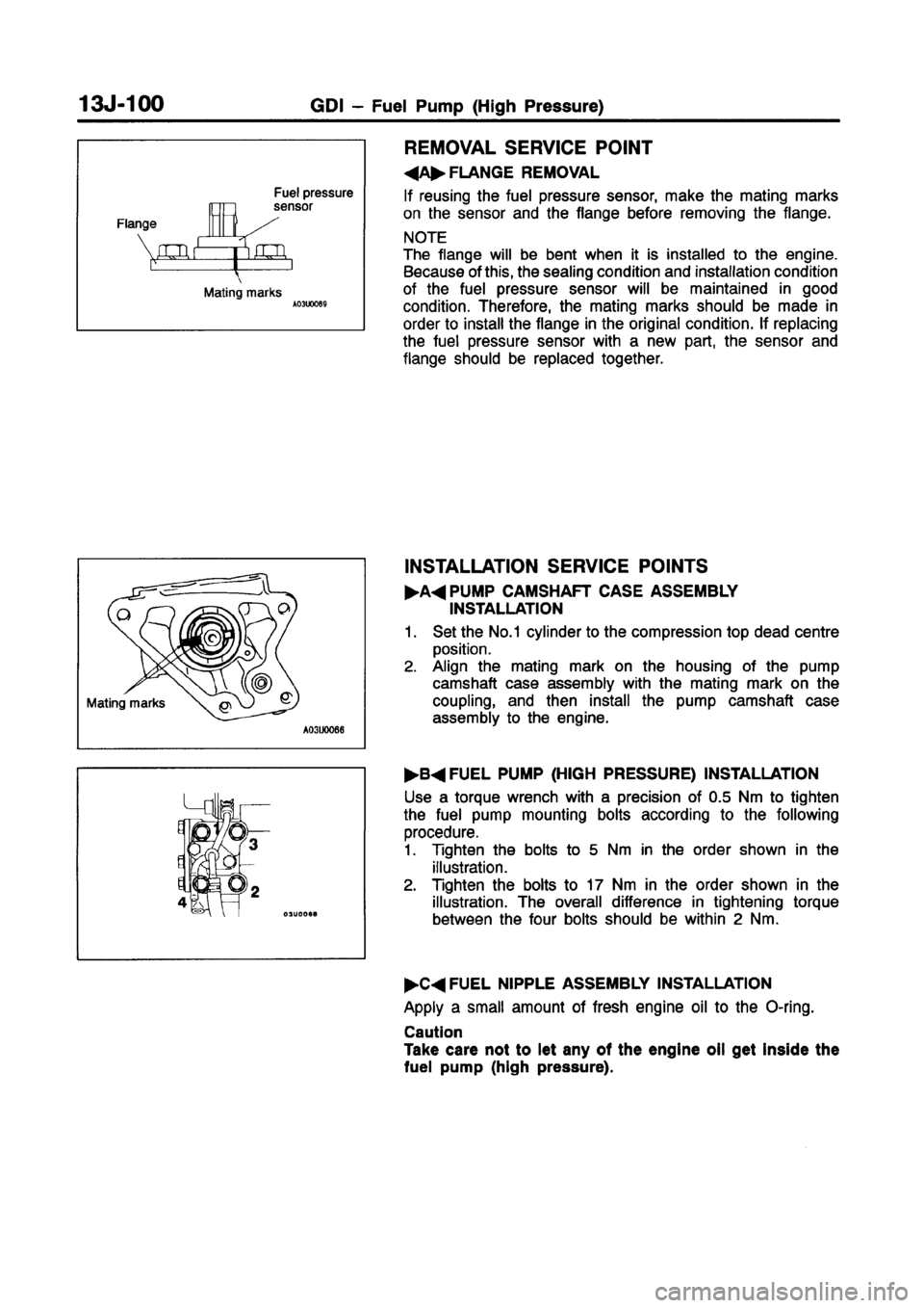 MITSUBISHI CARISMA 1998  Workshop Manual 
