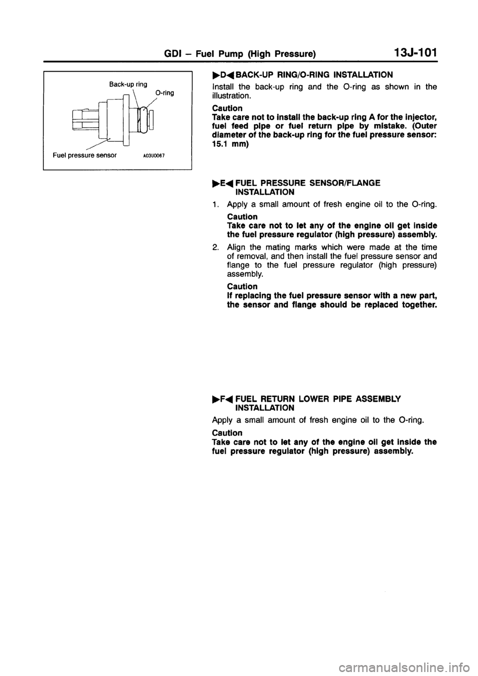 MITSUBISHI CARISMA 1998  Workshop Manual 