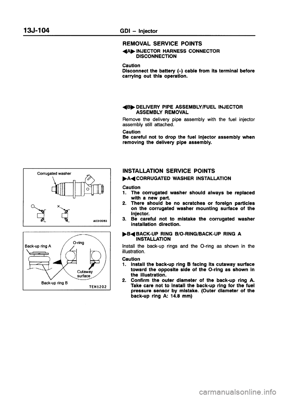 MITSUBISHI CARISMA 1998  Workshop Manual 