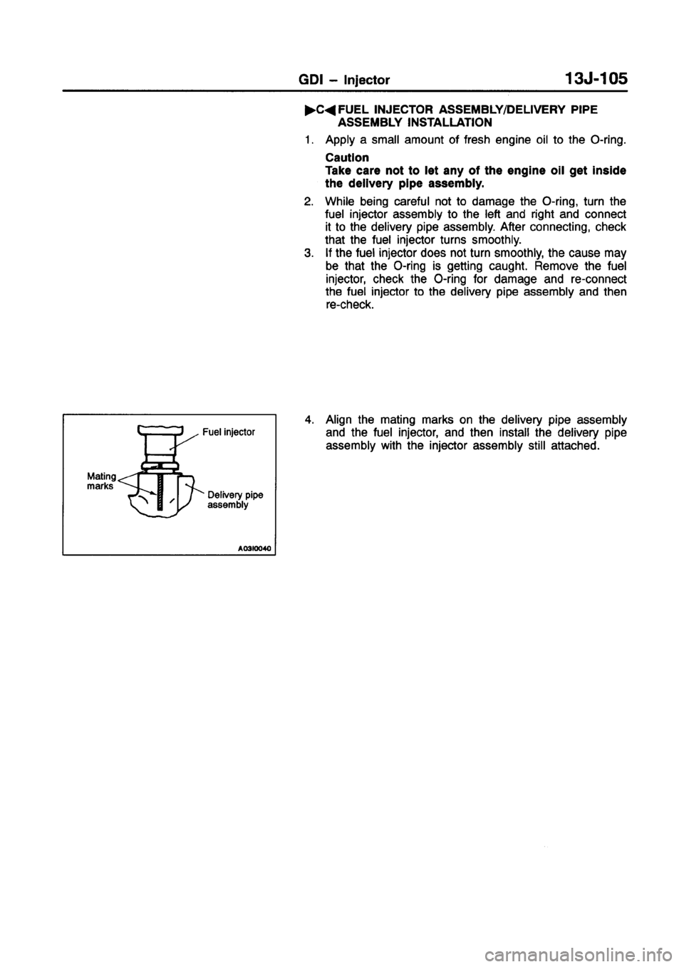 MITSUBISHI CARISMA 1998  Workshop Manual 