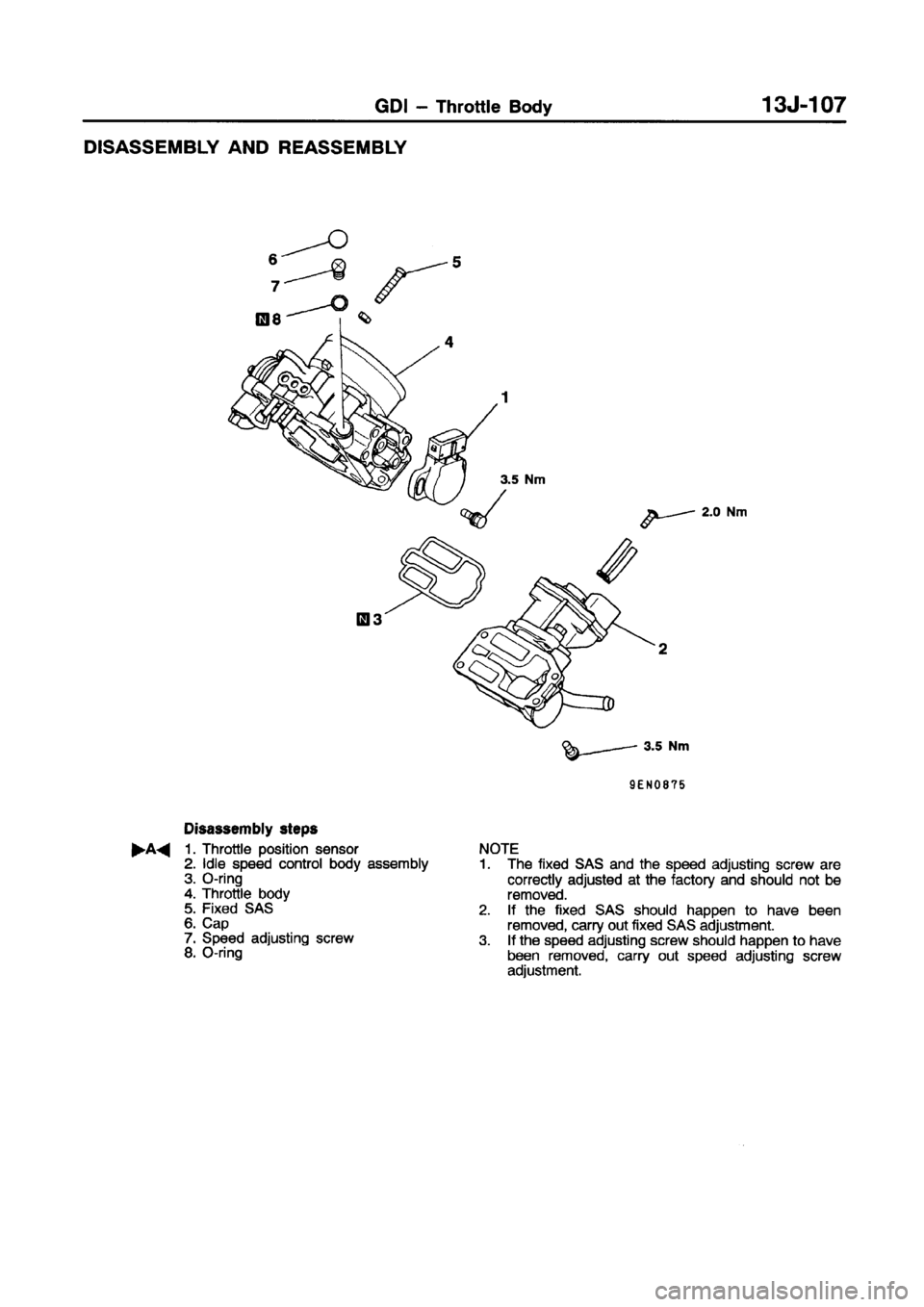 MITSUBISHI CARISMA 1998  Workshop Manual 