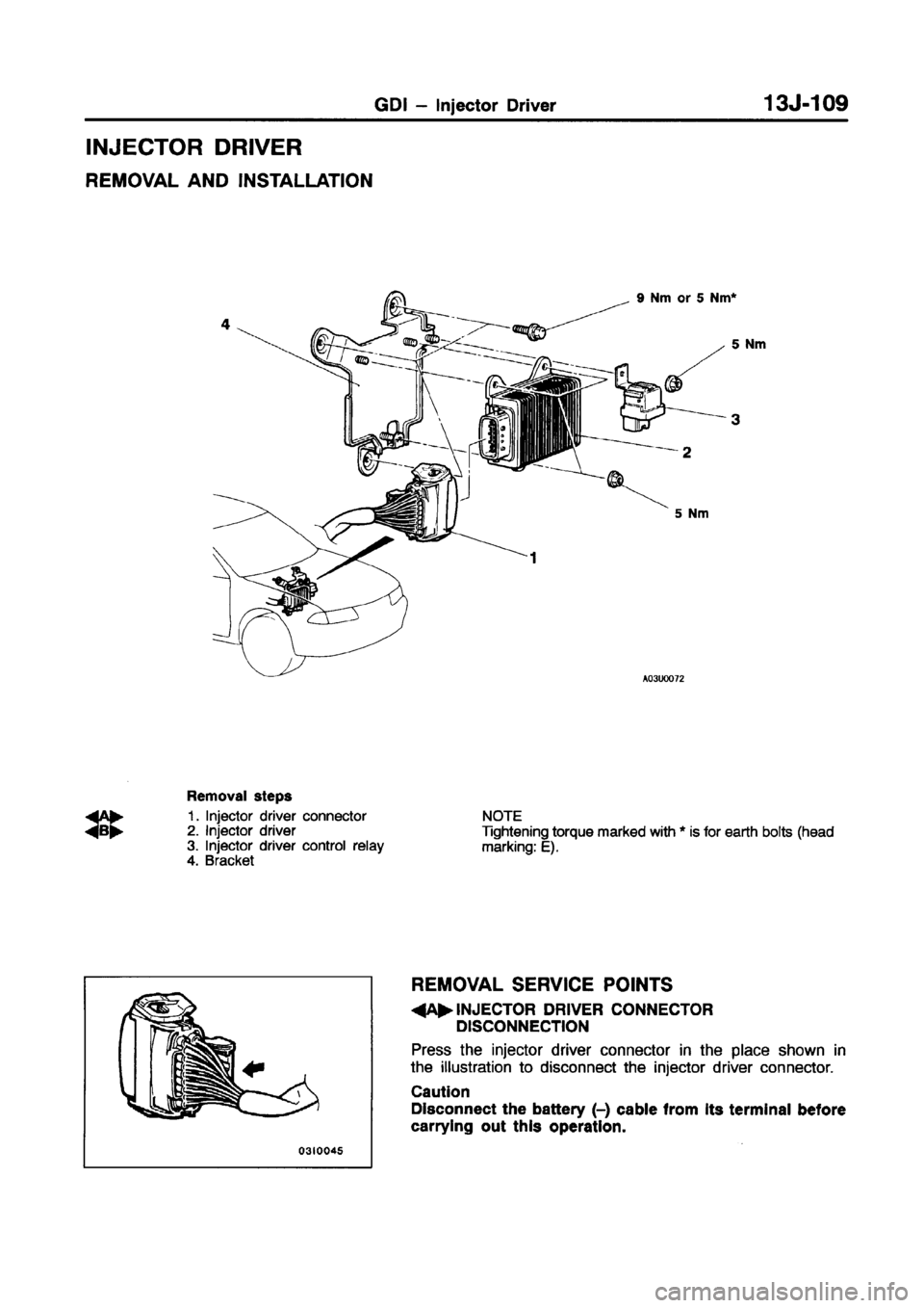 MITSUBISHI CARISMA 1998  Workshop Manual 