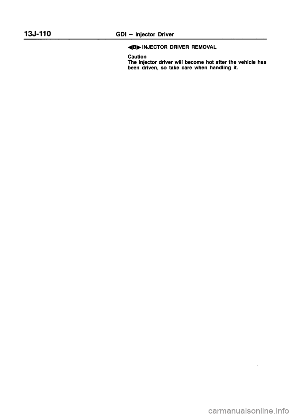 MITSUBISHI CARISMA 1998  Workshop Manual 