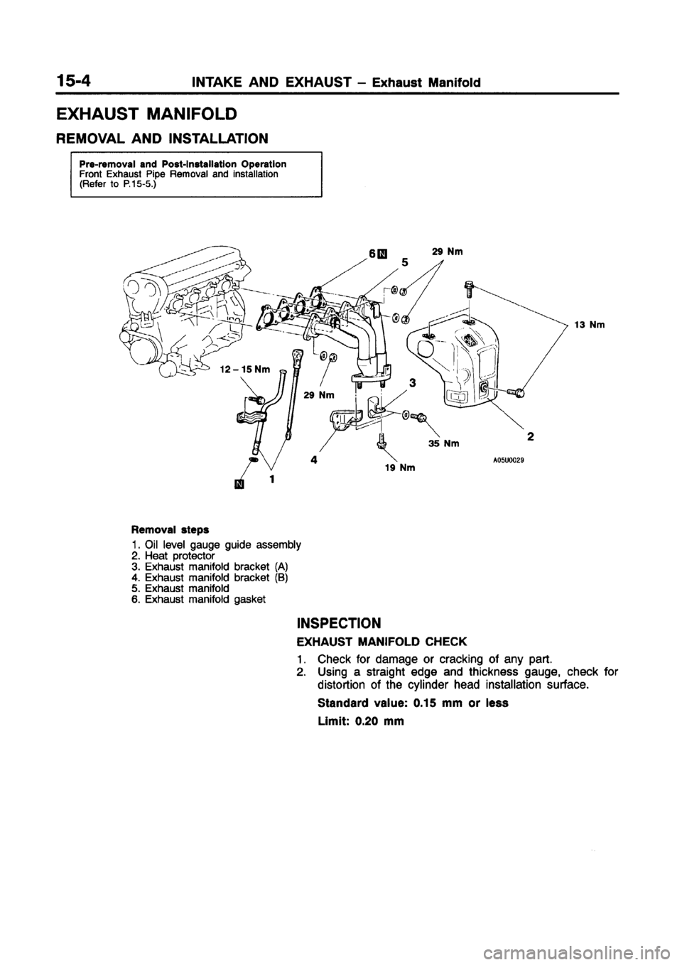MITSUBISHI CARISMA 1998  Workshop Manual 