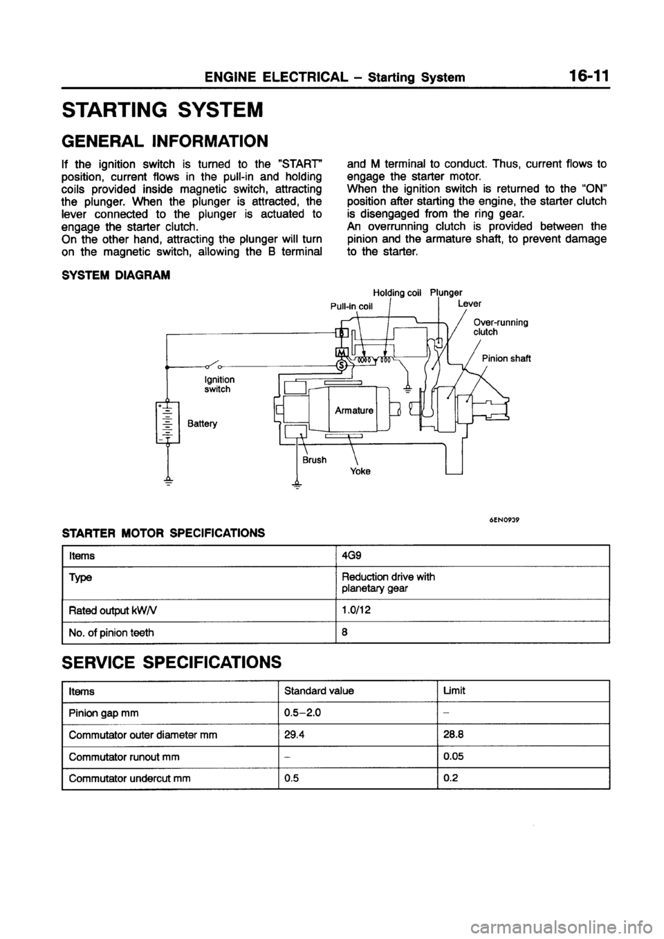 MITSUBISHI CARISMA 1998  Workshop Manual 