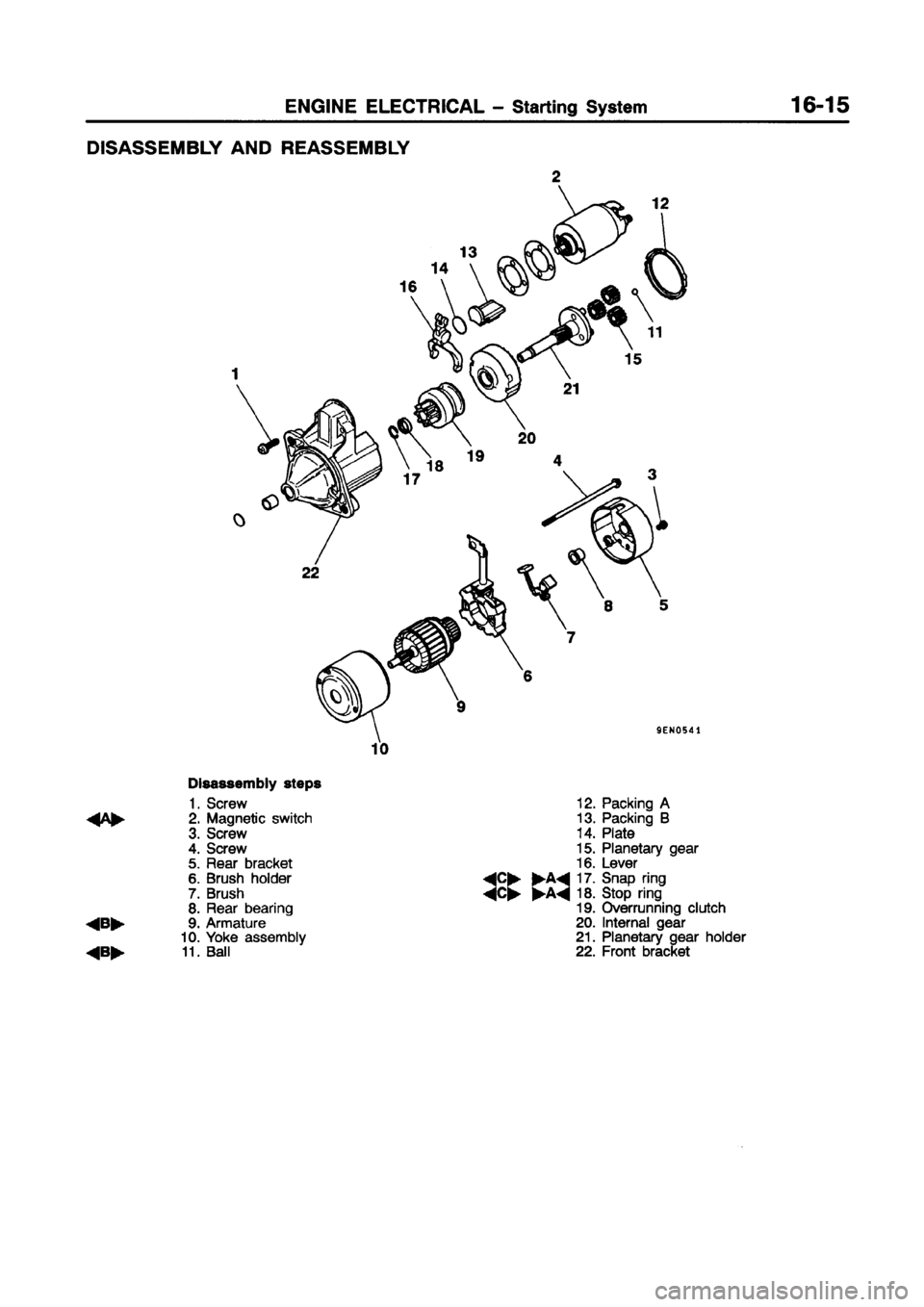 MITSUBISHI CARISMA 1998  Workshop Manual 