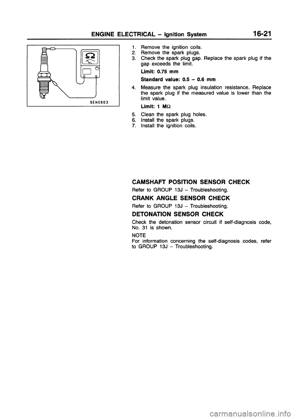 MITSUBISHI CARISMA 1998  Workshop Manual 