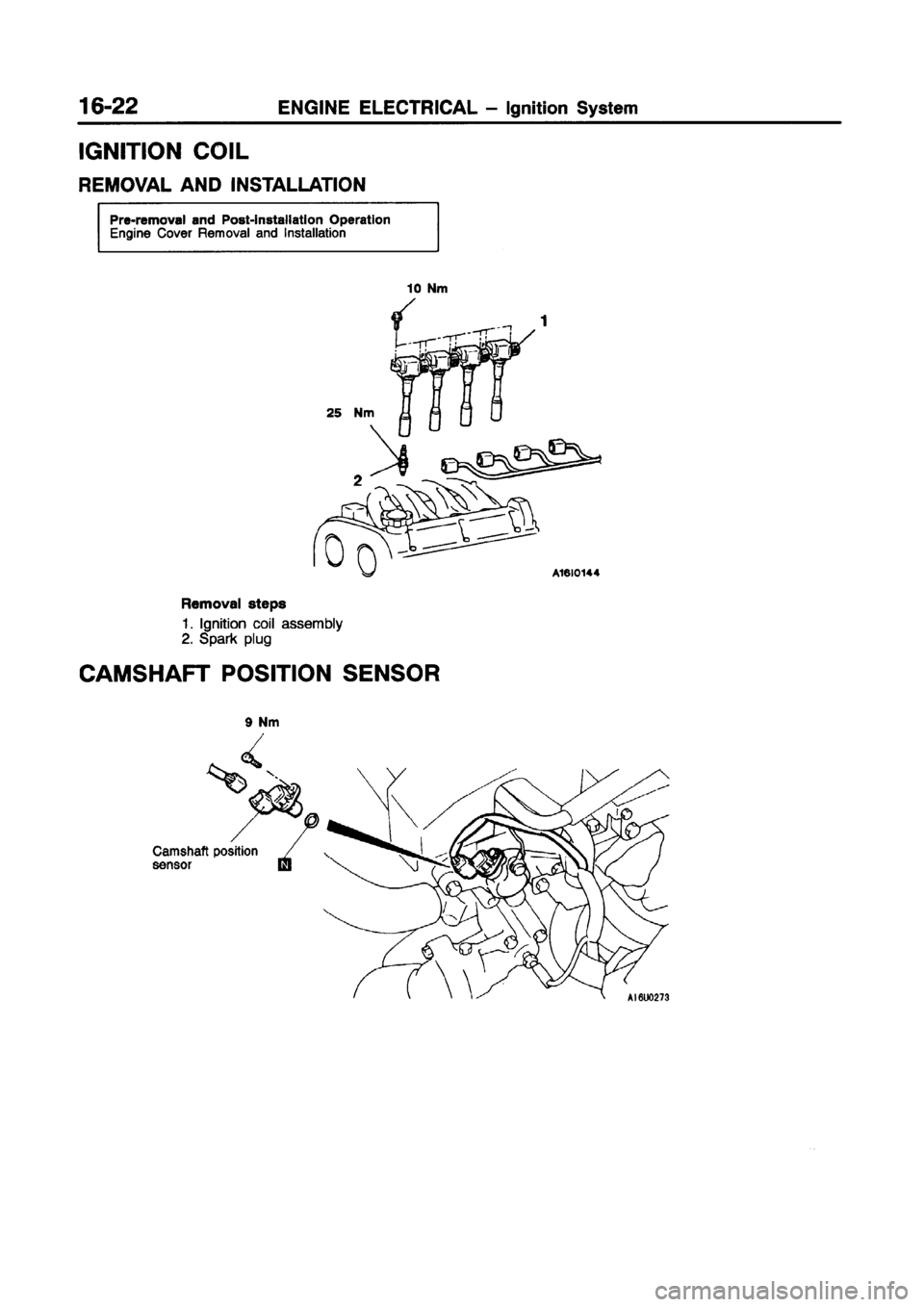 MITSUBISHI CARISMA 1998  Workshop Manual 