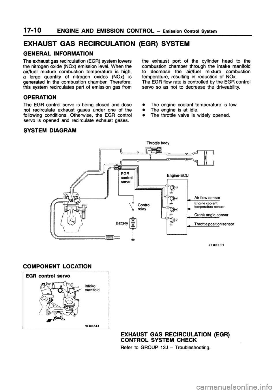 MITSUBISHI CARISMA 1998  Workshop Manual 
