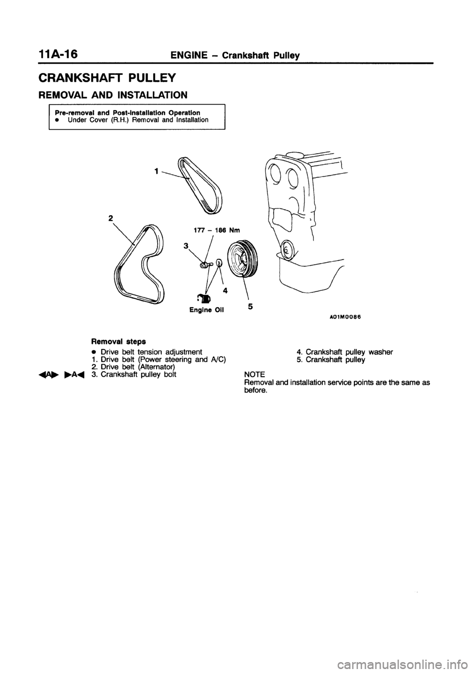 MITSUBISHI CARISMA 1998  Workshop Manual 