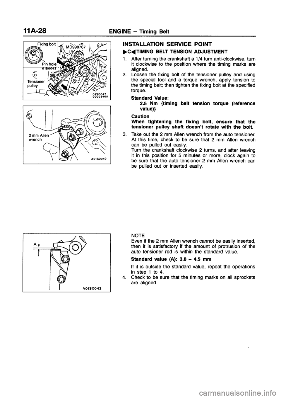 MITSUBISHI CARISMA 1998  Workshop Manual 